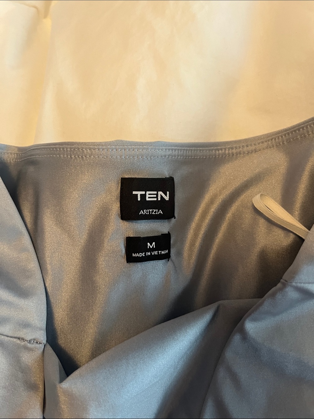 Aritzia Satin Strapless Mini Skirt in Gray - Picture 2 of 4